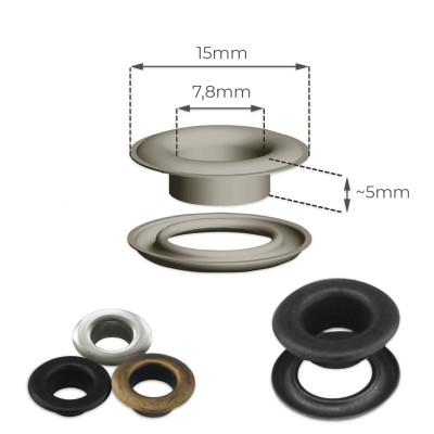 Капси с шайби, 7,8мм, оксид, желязо